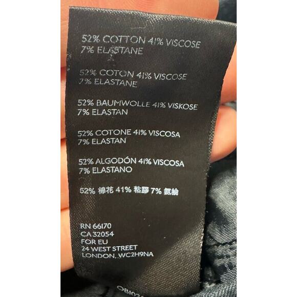 Anthropologie The Essential Slim Women's Black Plaid Crop Pant - Size 4 (29x24) - Picture 5 of 5